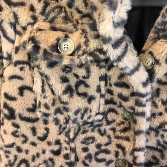 Baevely Welcome to the Jungle Faux Fur Animal Print Coat size SMALL - Picture 6 of 8